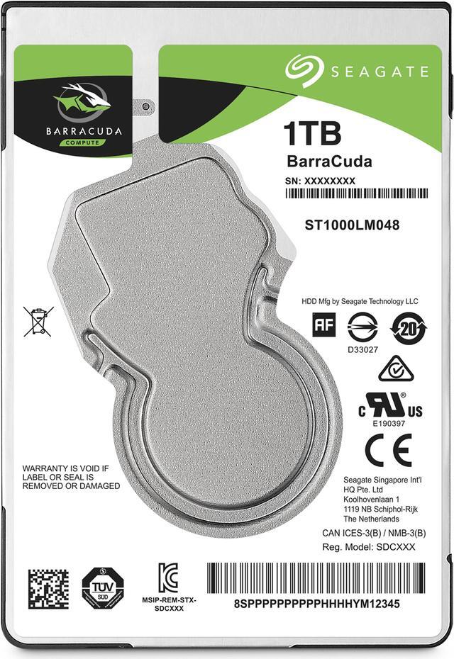 Alt view image 5 of 5 - Seagate 1TB BarraCuda 5400 RPM 128MB Cache SATA 6.0Gb/s 2.5" Laptop Internal Hard Drive ST1000LM048