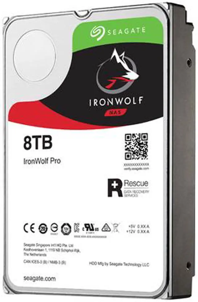 Alt view image 2 of 5 - Seagate IronWolf Pro 8TB NAS Hard Drive 7200 RPM 256MB Cache SATA 6.0Gb/s 3.5" Internal Hard Drive ST8000NE0004