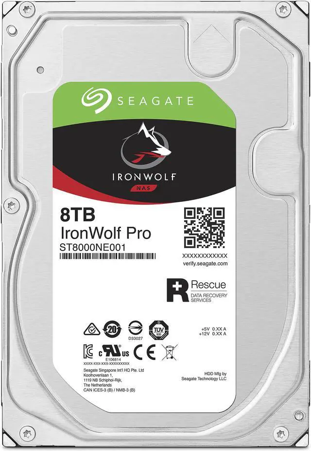 Alt view image 4 of 4 - Seagate IronWolf Pro 8TB NAS Hard Drive 7200 RPM 256MB Cache CMR SATA 6.0Gb/s 3.5" Internal HDD ST8000NE001