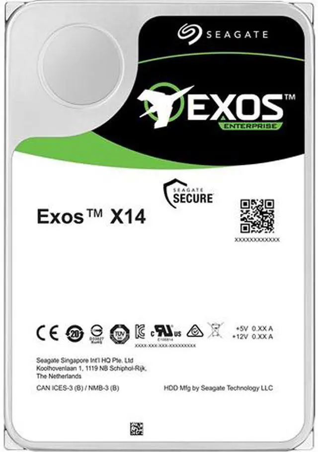 Main image of Seagate Exos X14 ST10000NM0568 10TB 7200 RPM 256MB Cache SATA 6.0Gb/s 3.5" Internal Hard Drive, 512e