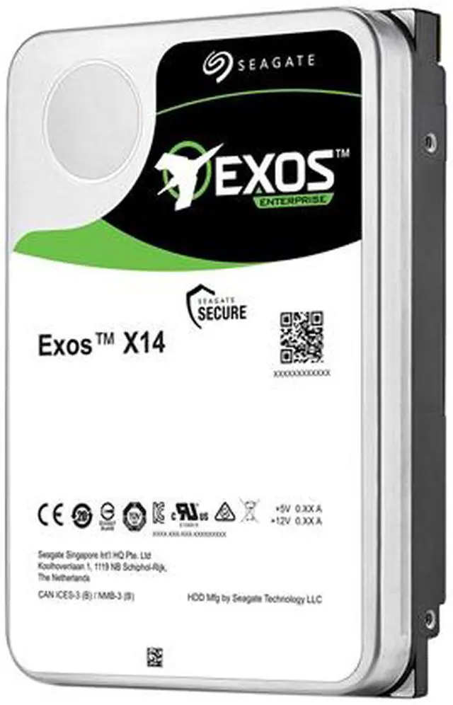 Alt view image 2 of 4 - Seagate Exos X14 ST10000NM0568 10TB 7200 RPM 256MB Cache SATA 6.0Gb/s 3.5" Internal Hard Drive, 512e