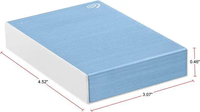 Alt view image 6 of 9 - Seagate 1TB One Touch Portable Hard Drive USB 3.2 Gen 1 Model STKB1000402 Light Blue