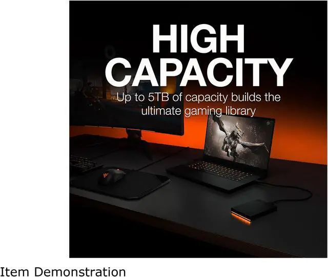 Alt view image 3 of 8 - Seagate FireCuda Gaming Hard Drive External Hard Drive 1TB - USB 3.2 Gen 1, RGB LED Lighting for PC and Mac with Rescue Services (STKL1000400)