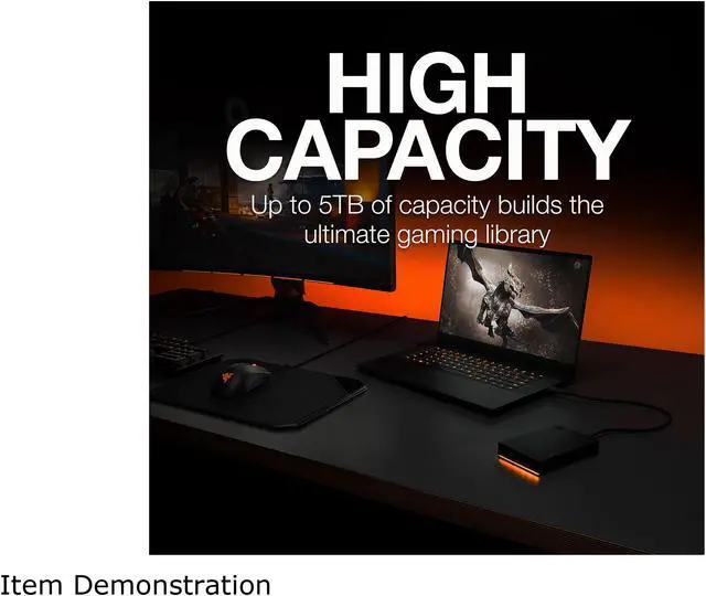 Alt view image 3 of 8 - Seagate FireCuda Gaming Hard Drive External Hard Drive 5TB - USB 3.2 Gen 1, RGB LED Lighting for PC and Mac with Rescue Services (STKL5000400)