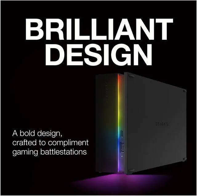 Alt view image 5 of 8 - Seagate FireCuda Gaming Hub External Hard Drive HDD 16TB - USB 3.2, Customizable RGB LED Lighting, Dual Forward-Facing USB for Desktop PC with Rescue Services (STKK16000400)