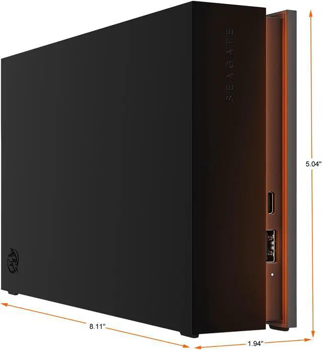 Alt view image 2 of 8 - Seagate FireCuda Gaming Hub External Hard Drive HDD 16TB - USB 3.2, Customizable RGB LED Lighting, Dual Forward-Facing USB for Desktop PC with Rescue Services (STKK16000400)