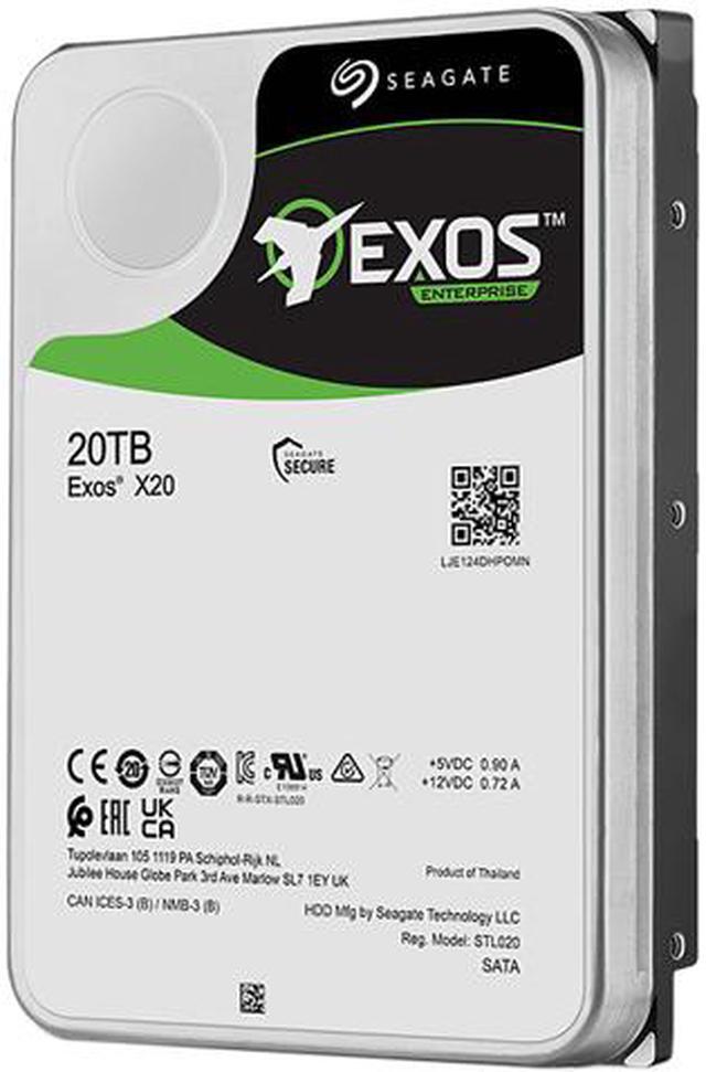 Alt view image 4 of 6 - Seagate Exos X20 ST20000NM007D 20TB 7200 RPM 256MB Cache 3.5" Internal Hard Drive