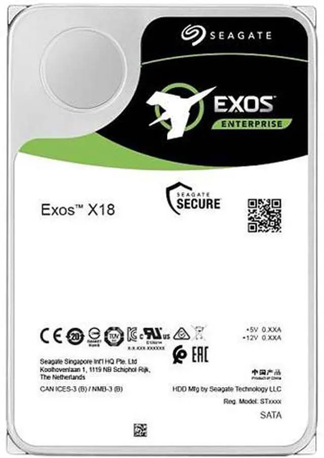 Main image of Seagate Exos X18 ST12000NM004J 12TB 7200 RPM 256MB Cache SAS 12Gb/s 3.5" Hard Drives