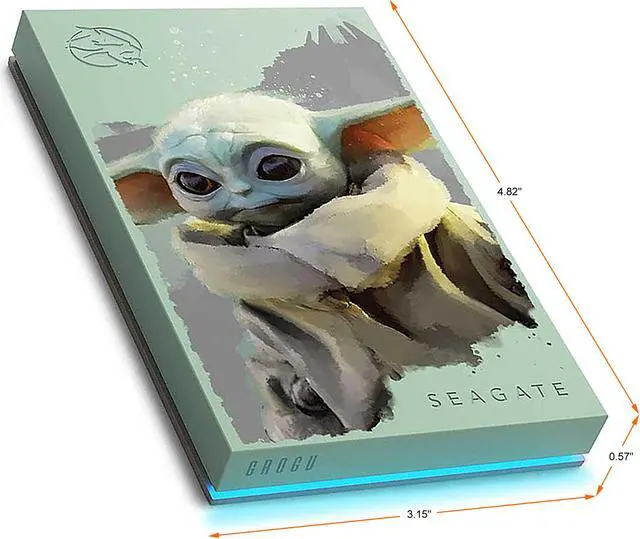 Alt view image 4 of 8 - Seagate 2TB Grogu Drive Special Edition FireCuda External Hard Drive USB 3.2 Gen 1 Model STKL2000404