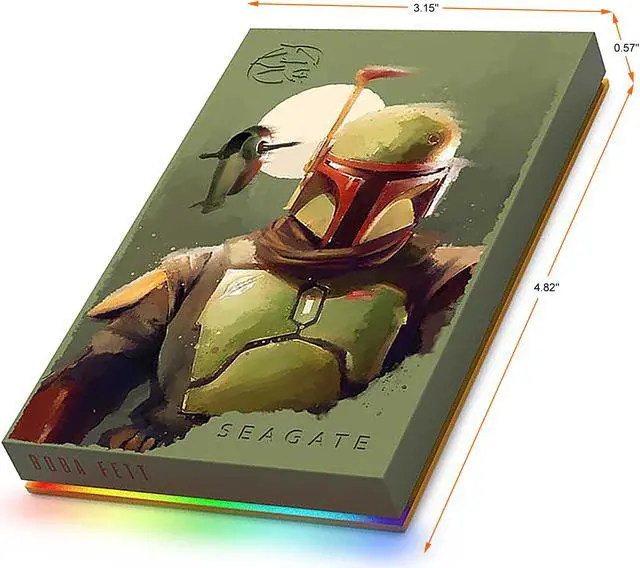 Alt view image 5 of 8 - Seagate 2TB Boba Fett Drive Special Edition FireCuda External Hard Drive USB 3.2 Gen 1 Model STKL2000406