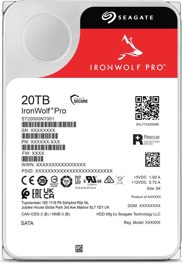Alt view image 7 of 8 - Seagate IronWolf Pro ST20000NT001 20TB 7200 RPM 256MB Cache SATA 6.0Gb/s 3.5" Internal Hard Drive
