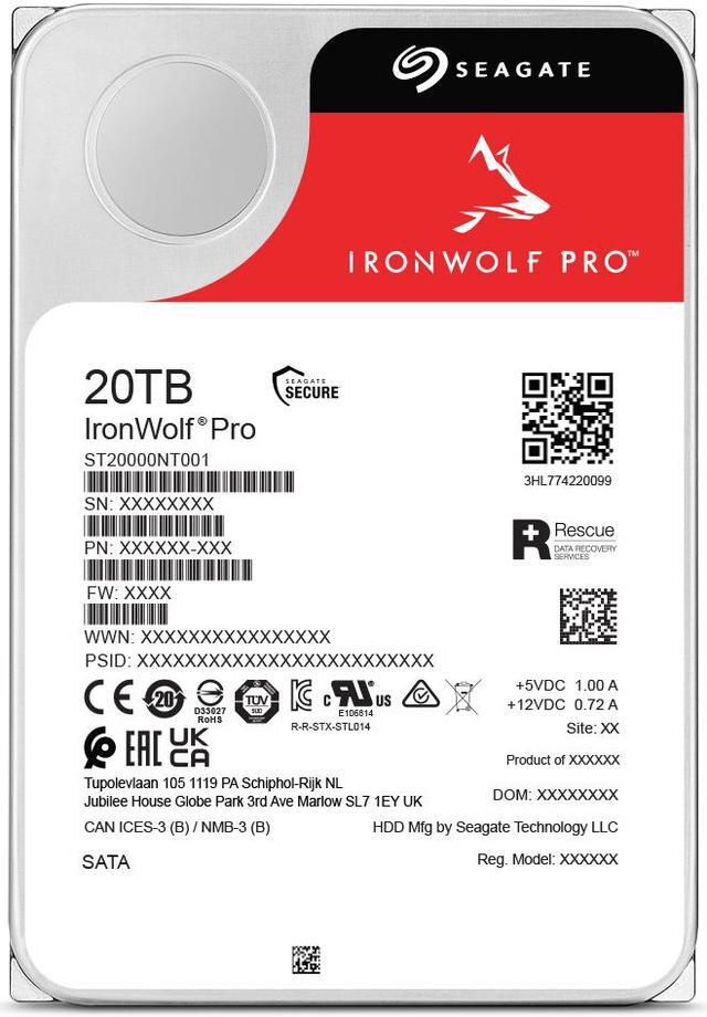 Alt view image 8 of 8 - Seagate IronWolf Pro ST20000NT001 20TB 7200 RPM 256MB Cache SATA 6.0Gb/s 3.5" Internal Hard Drive