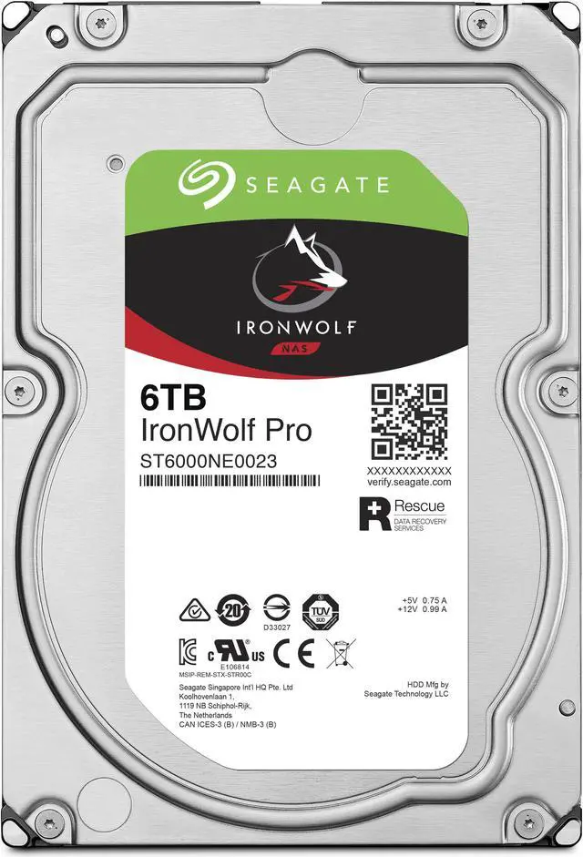 Alt view image 7 of 8 - Seagate IronWolf Pro ST6000NT001 6TB 7200 RPM 256MB Cache SATA 6.0Gb/s 3.5" Internal Hard Drive