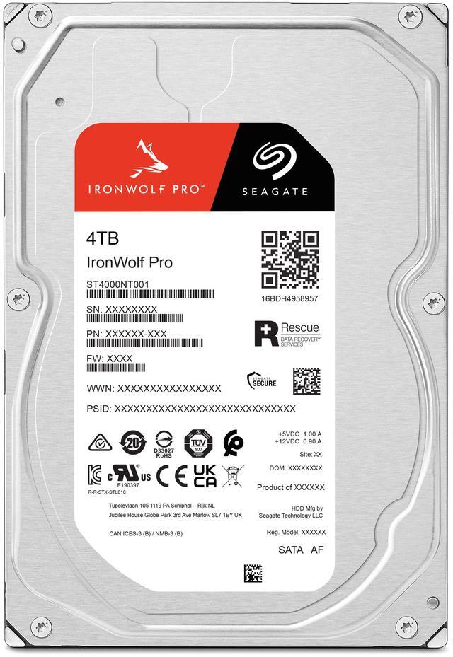 Alt view image 7 of 8 - Seagate IronWolf Pro ST4000NT001 4TB 7200 RPM 256MB Cache SATA 6.0Gb/s 3.5" Internal Hard Drive