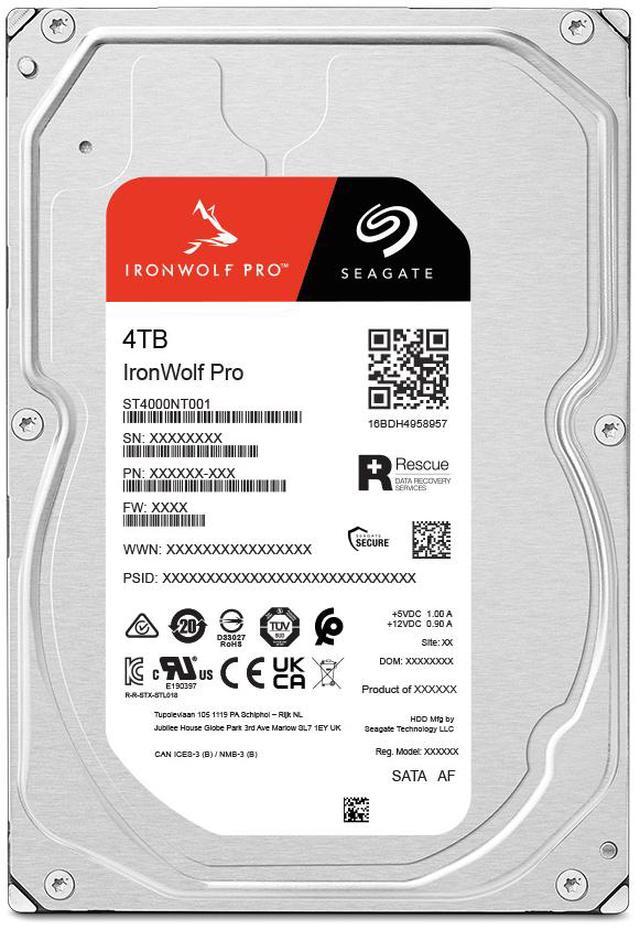 Alt view image 8 of 8 - Seagate IronWolf Pro ST4000NT001 4TB 7200 RPM 256MB Cache SATA 6.0Gb/s 3.5" Internal Hard Drive