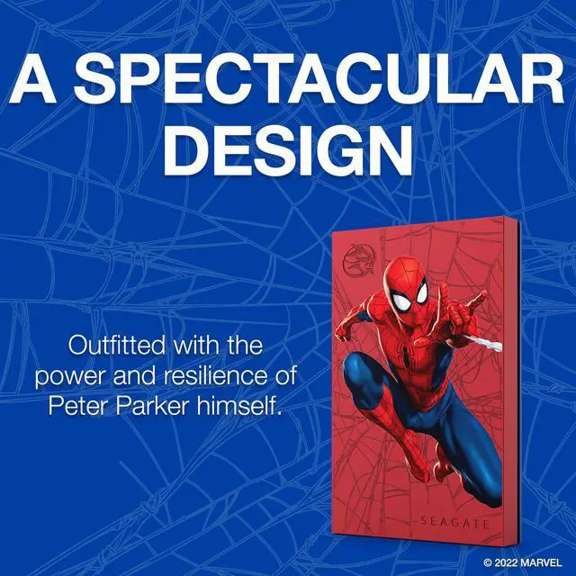 Alt view image 4 of 6 - Seagate 2TB The Marvel Special Edition Spider on FireCuda External Hard Drive USB 3.2 Gen 1 Model STKL2000417 White