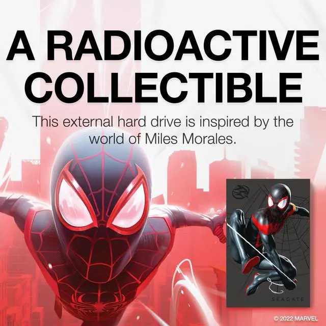 Alt view image 2 of 6 - Seagate 2TB The Marvel Special Edition Spider on FireCuda External Hard Drive USB 3.2 Gen 1 Model STKL2000419 Red