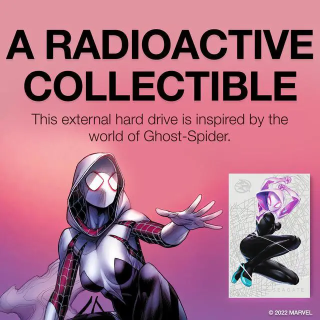 Alt view image 2 of 6 - Seagate Ghost-Spider Special Edition FireCuda External HDD 2TB - USB 3.2 Gen 1, LED RGB lighting Pink (STKL2000418)