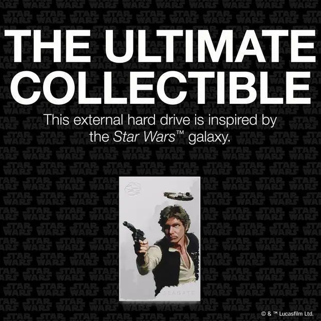Alt view image 6 of 13 - 2TB FireCuda Special Edition - Han Solo Drive Portable Hard Drive USB 3.2 Gen 1 Model STKL2000413 White