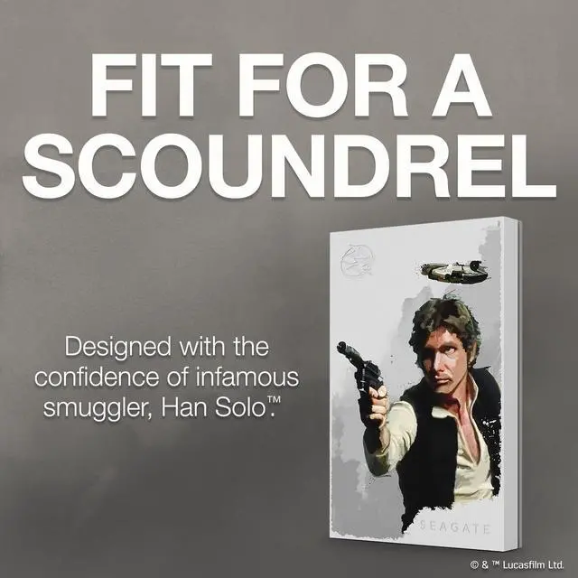 Alt view image 7 of 13 - 2TB FireCuda Special Edition - Han Solo Drive Portable Hard Drive USB 3.2 Gen 1 Model STKL2000413 White