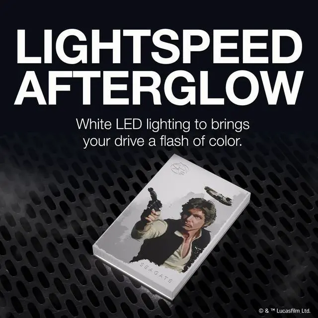 Alt view image 8 of 13 - 2TB FireCuda Special Edition - Han Solo Drive Portable Hard Drive USB 3.2 Gen 1 Model STKL2000413 White