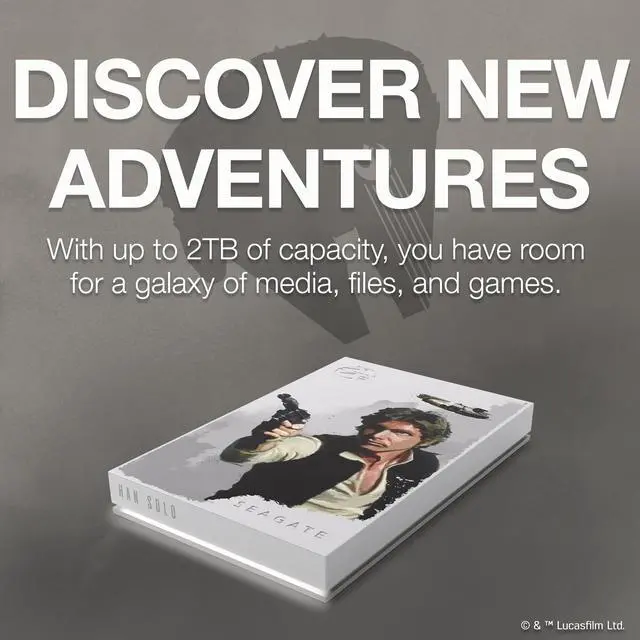 Alt view image 10 of 13 - 2TB FireCuda Special Edition - Han Solo Drive Portable Hard Drive USB 3.2 Gen 1 Model STKL2000413 White