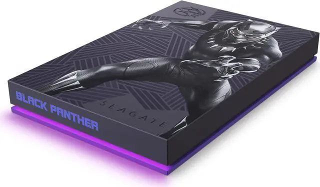 Alt view image 5 of 11 - Seagate FireCuda Black Panther Special Edition 2TB Portable External Hard Drive Model STLX2000401 Black