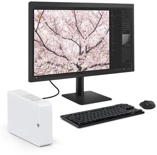 Alt view image 6 of 10 - Seagate Expansion 8TB External Hard Drive HDD - USB 3.0, with Rescue Data Recovery Services (STKP8000404) White