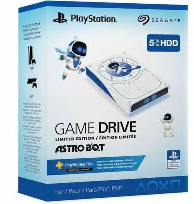 Alt view image 5 of 5 - Seagate STLW5000103 5 TB Hard Drive - External - White - Gaming Console, PlayStation Device Supported - USB 3.0 - White -STLW5000103