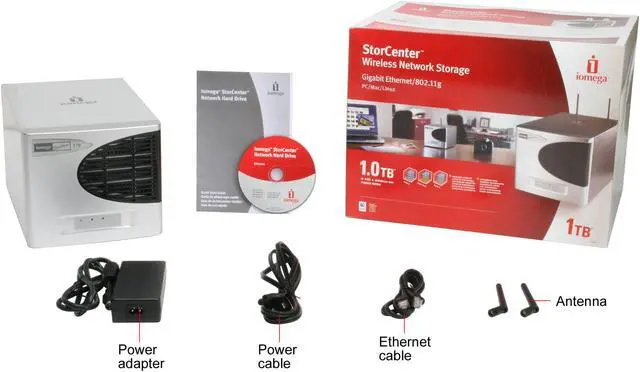 Alt view image 6 of 6 - iomega 33349 1TB (4 x 250GB) StorCenter Wireless Network Storage Gigabit Ethernet/802.11G