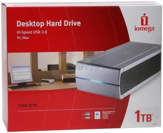 Alt view image 8 of 8 - iomega Value Series 33748 Desktop Hard Drive, USB 2.0, 1TB (2HD x 500GB)