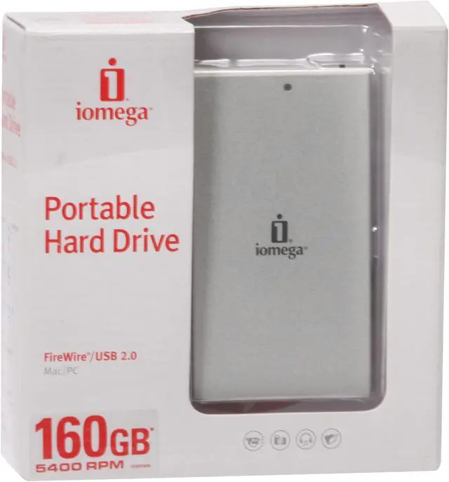 Alt view image 7 of 7 - iomega Portable 33749 Hard Drive, FireWire 400/USB 2.0, 160GB