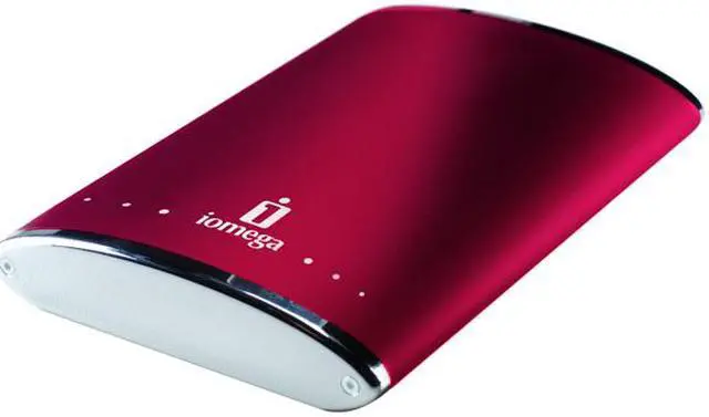 Main image of iomega eGo Portable 34209 Hard Drive, USB 2.0, 320GB Ruby Red