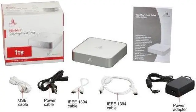 Alt view image 4 of 4 - iomega MINIMAX 1TB 7200 RPM 3.5" USB 2.0 / Firewire400 External Hard Drive Model 33957