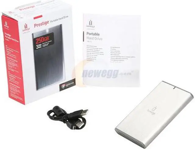 Alt view image 4 of 4 - iomega Prestige Portable 250GB USB 2.0 2.5" External Hard Drive 34277