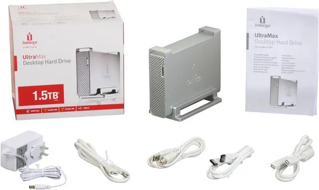 Alt view image 5 of 5 - iomega UltraMax 1.5TB USB 2.0 / Firewire400 / Firewire800 / eSATA 3.5" External Hard Drive 34495