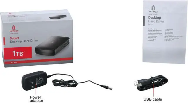 Alt view image 4 of 4 - iomega Select 1TB USB 2.0 3.5" External Hard Drive 34579