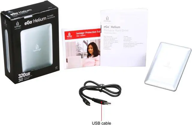 Alt view image 4 of 4 - iomega eGo Helium 320GB USB 2.0 2.5" Portable Hard Drive 34943 Silver