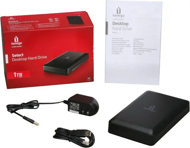 Alt view image 5 of 5 - iomega Select 1TB USB 2.0 3.5" External Hard Drive 34966 Black