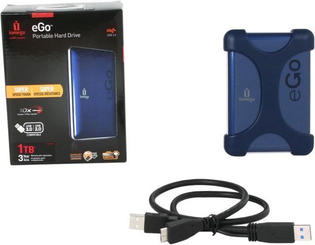 Alt view image 5 of 5 - iomega eGo Portable 1TB USB 3.0 External Hard Drive 35326 Midnight Blue