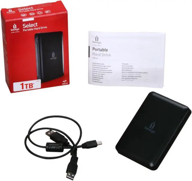 Alt view image 5 of 5 - iomega Select 1TB USB 2.0 2.5" Portable Hard Drive 34827 Black