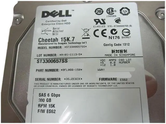 Alt view image 4 of 5 - Dell F617N 300GB 15000 RPM 16MB Cache SAS 6Gb/s 3.5" Internal Hard Drive Bare Drive