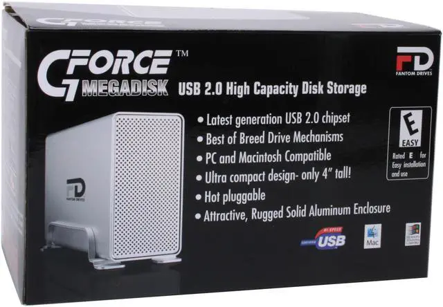 Alt view image 5 of 5 - Fantom Drives G-Force MegaDisk 1.5TB USB 2.0 3.5" External Hard Drive MDU1500