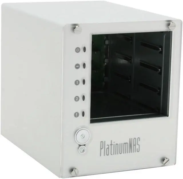Alt view image 2 of 10 - MicroNet PNAS1000P 1TB PlatinumNAS Plus Dual gigabit ethernet Network Attached RAID Storage