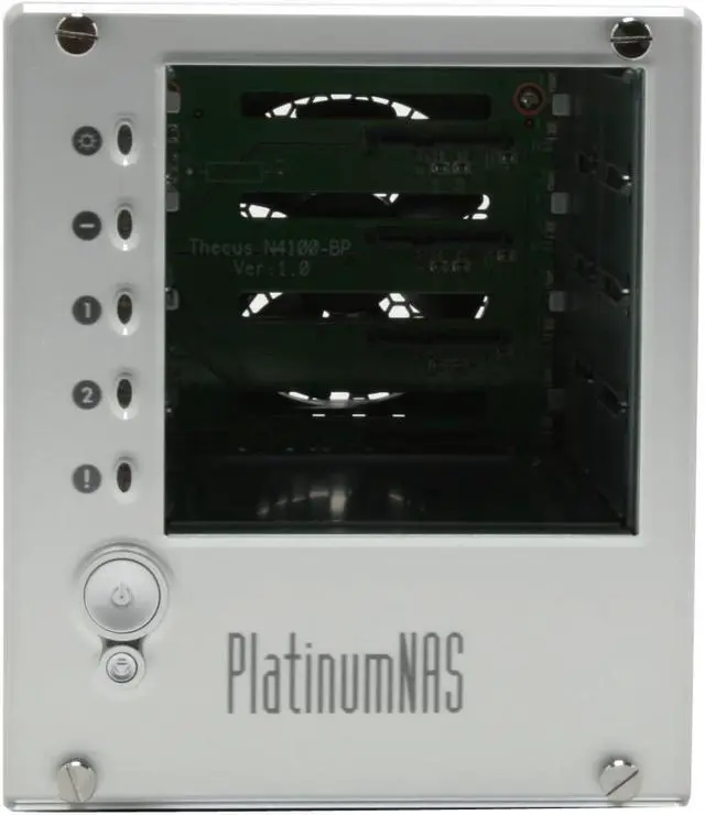 Alt view image 3 of 10 - MicroNet PNAS1000P 1TB PlatinumNAS Plus Dual gigabit ethernet Network Attached RAID Storage