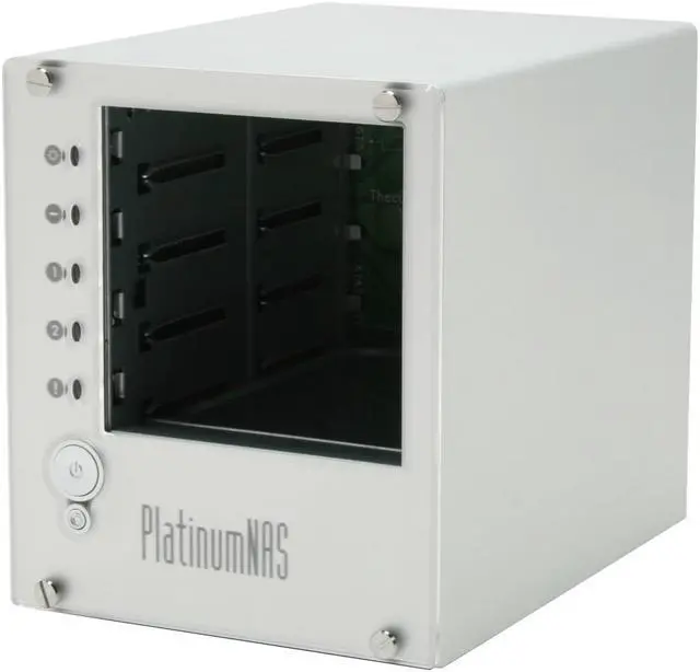 Alt view image 4 of 10 - MicroNet PNAS1000P 1TB PlatinumNAS Plus Dual gigabit ethernet Network Attached RAID Storage