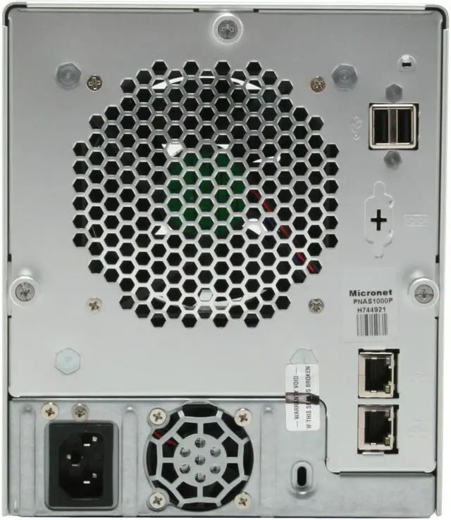 Alt view image 6 of 10 - MicroNet PNAS1000P 1TB PlatinumNAS Plus Dual gigabit ethernet Network Attached RAID Storage