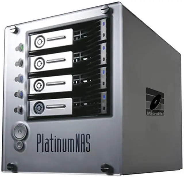 Main image of MicroNet PNAS1000P 1TB PlatinumNAS Plus Dual gigabit ethernet Network Attached RAID Storage