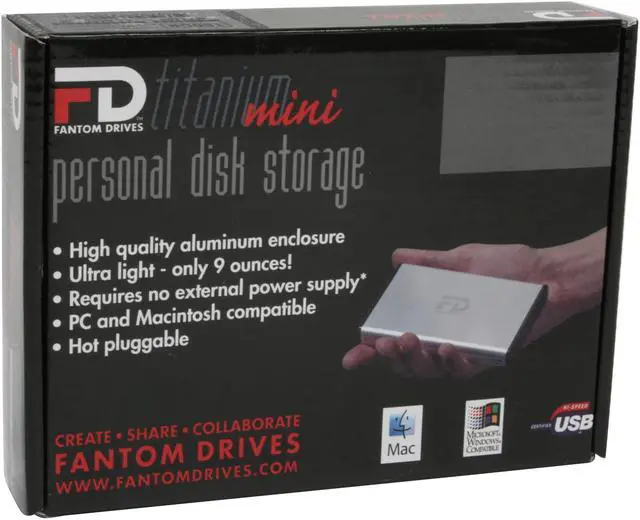 Alt view image 7 of 7 - Fantom Drives 160GB USB 2.0 2.5" External Hard Drive MTT160