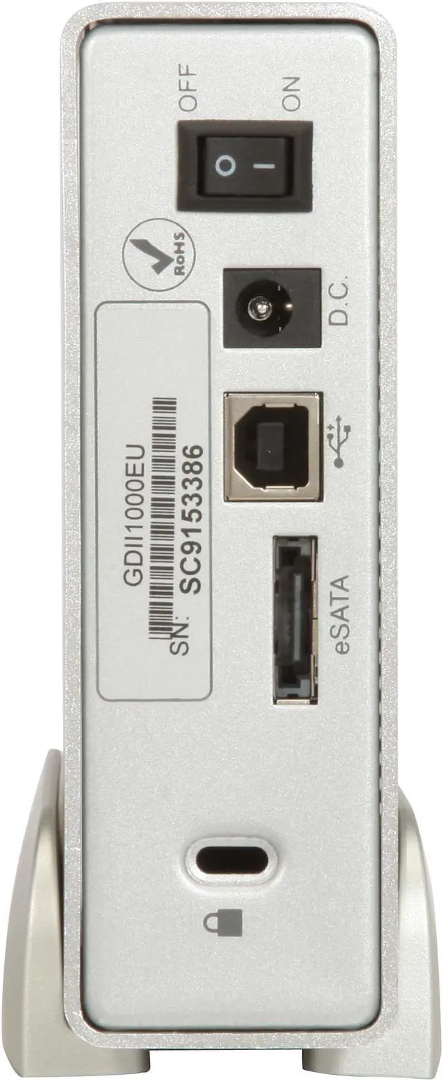 Alt view image 4 of 7 - Fantom Drives GreenDrive II 1TB USB 2.0 / eSATA 3.5" External Hard Drive with NTI Shadow 4 Backup Software GDII1000EU